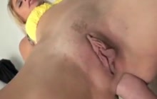 Anal POV with tattooed blonde beauty